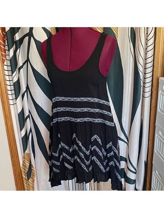 Free People Tops - Free People Black and Gray Patterned Top